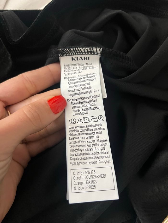 Robe midi drapée velours noir Kiabi - photo numéro 10