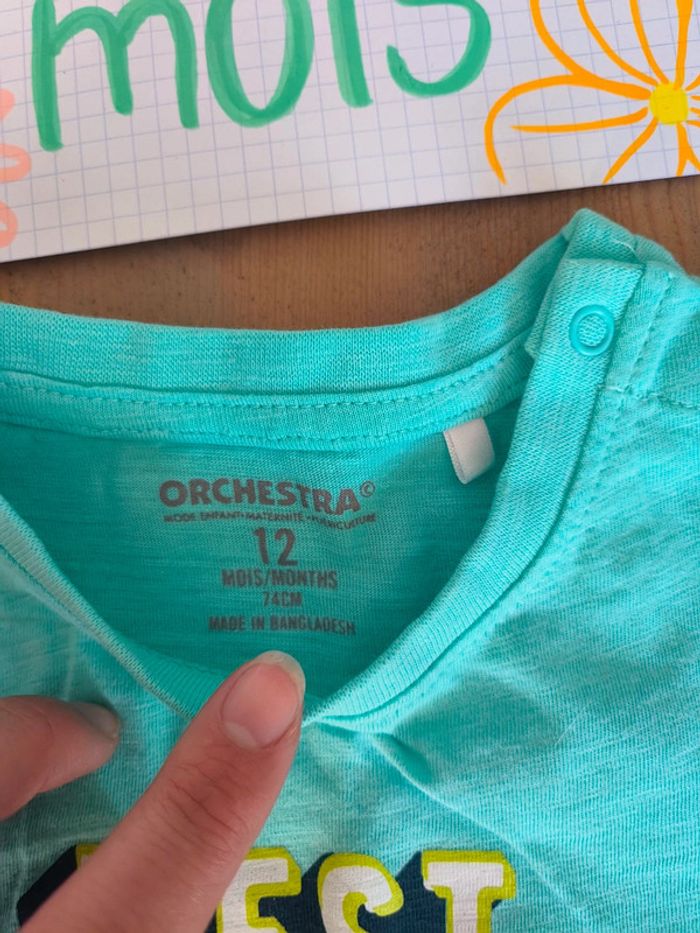 Tee shirt manches courtes 12 mois - photo numéro 3