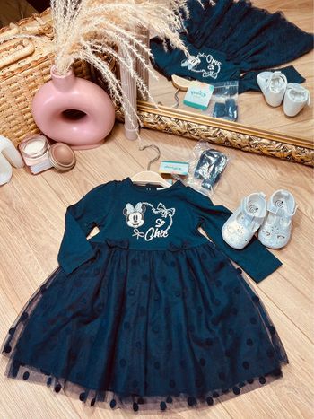 Taille 6 mois robe de fête fille Disney bleu marine * Minnie * 🎀