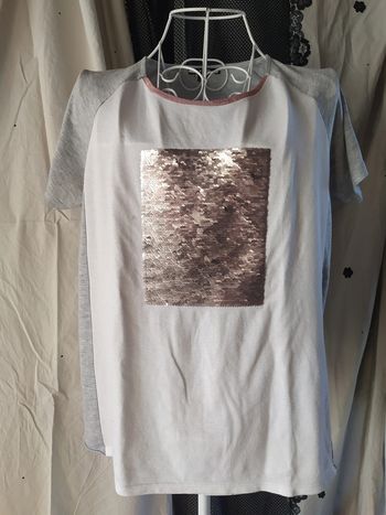 T shirt Peace bi colore