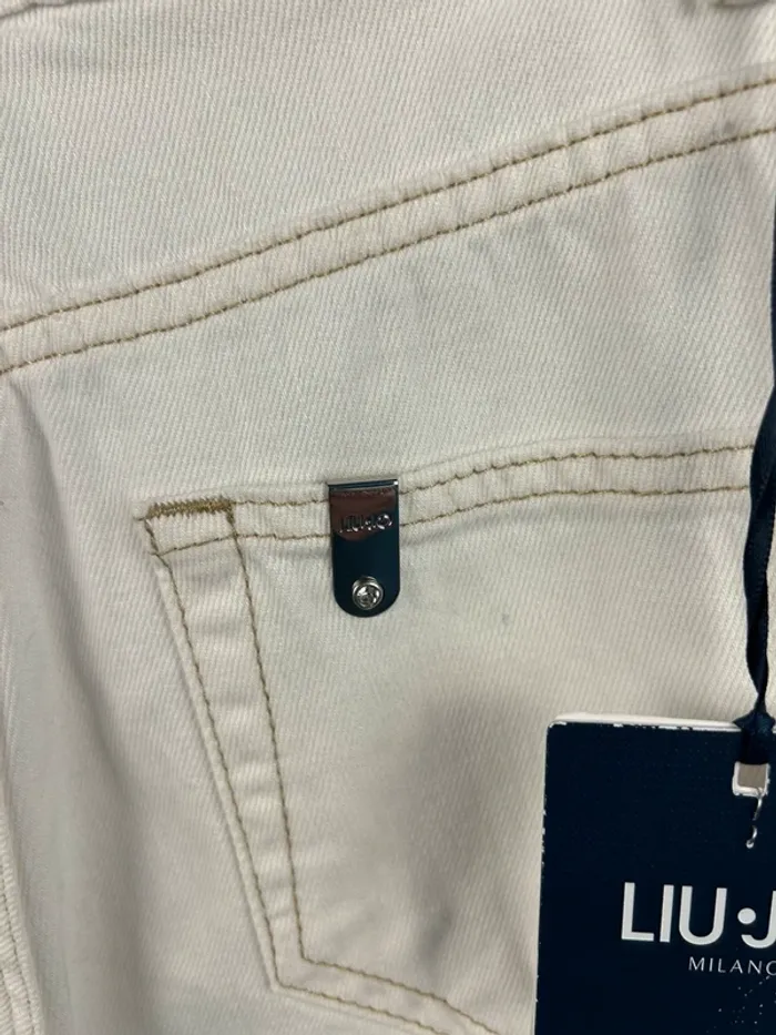 Jean baggy Liujo W24 Blanc Neuf - photo numéro 7