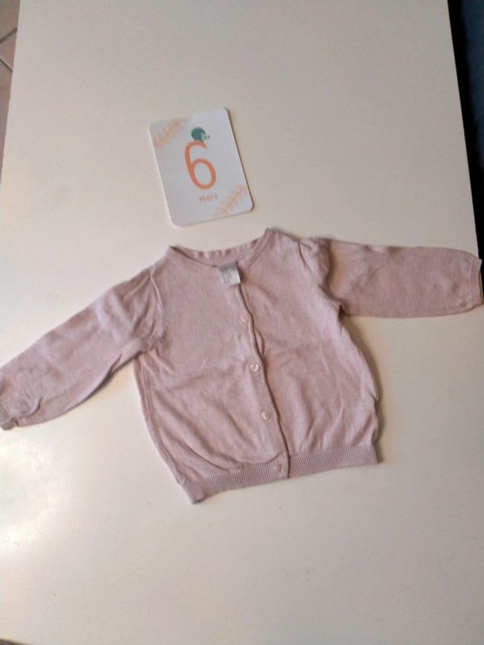 Lot de 2 gilets bébé fille Taille 6 mois - photo numéro 3