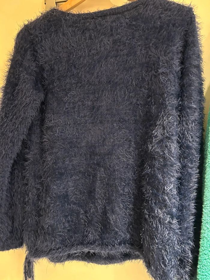 Pull grossesse doudou bleu marine motif pingouins – Taille 38/40 - photo numéro 4