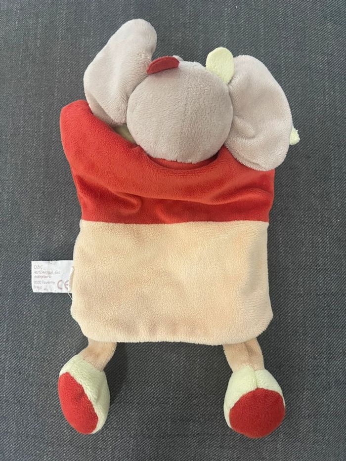 Marionnette éléphant vintage DC‑147 25 cm – Doudou et Compagnie – Très bon état - photo numéro 2