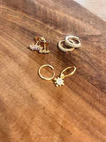 ensemble boucles d'oreilles acier inoxydable