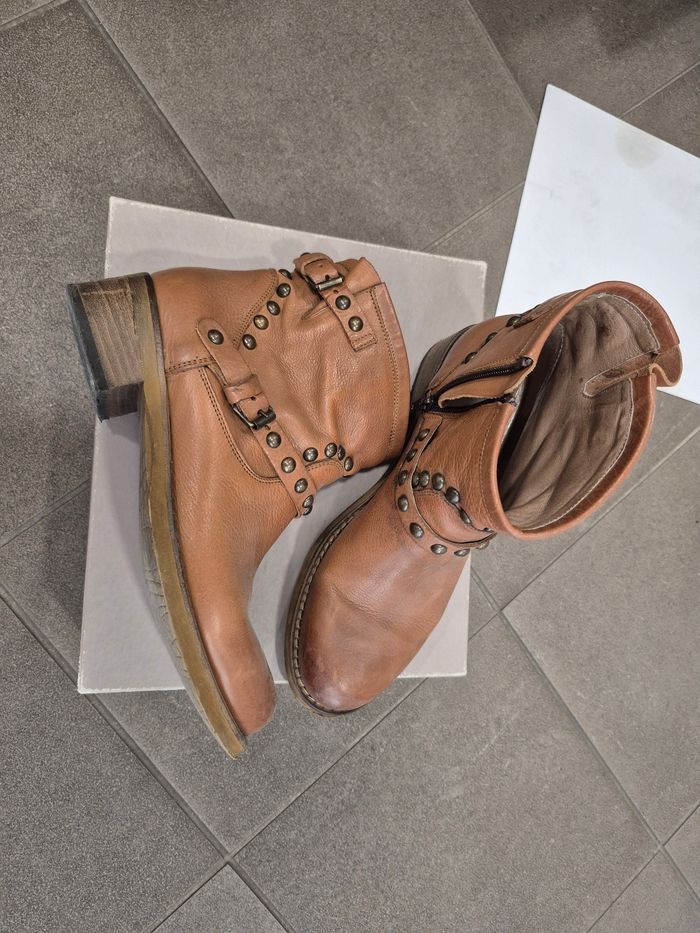 Bottines cuir marron taille 39 - photo numéro 2