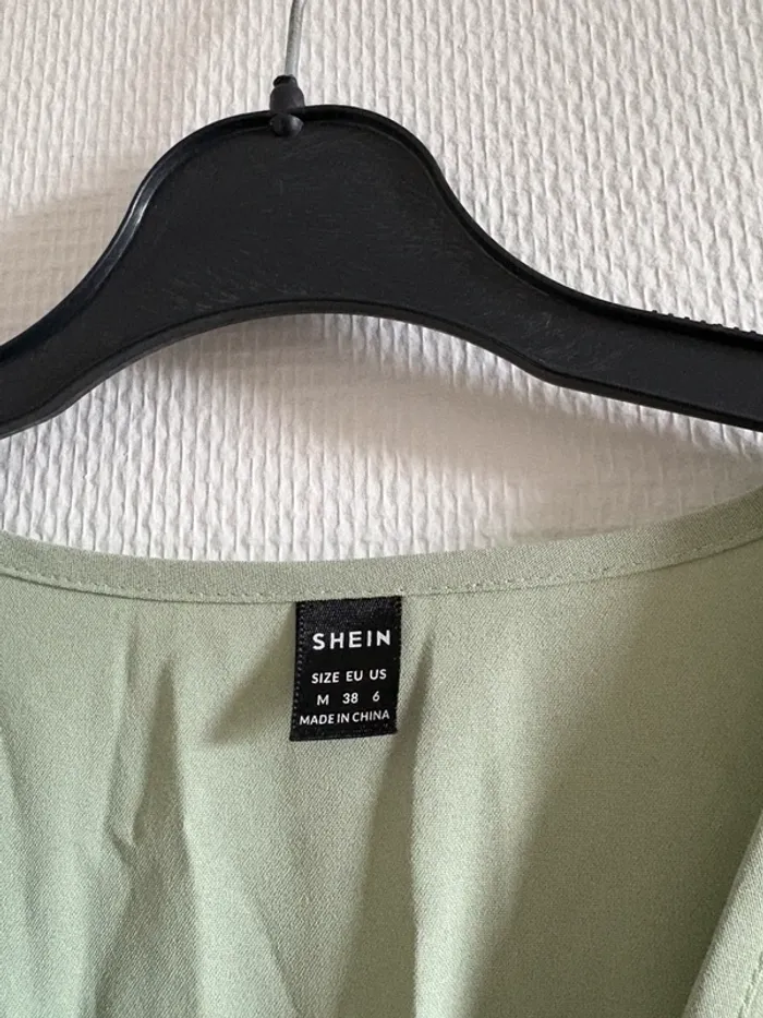 Robe fluide verte sauge - taille M - photo numéro 2