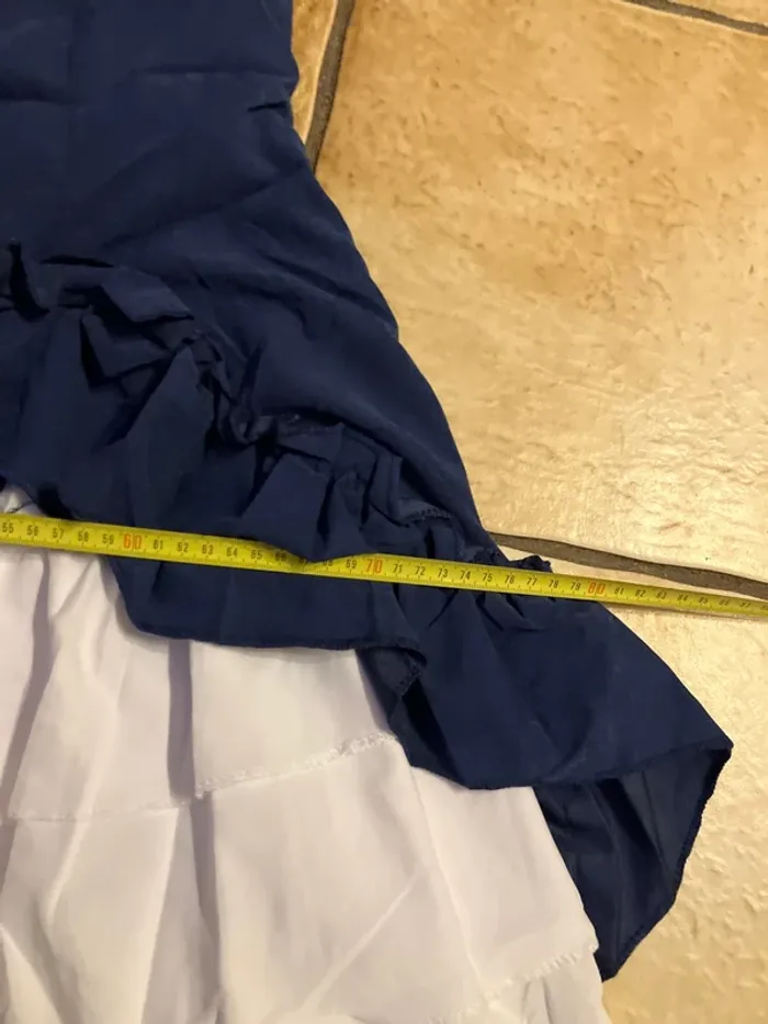 Robe bleu Marine à volants @ - photo numéro 8