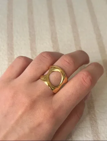 Bague dorée tendance Louyetu en plaqué or