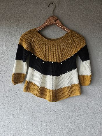 Pull en maille avec perles pour fille