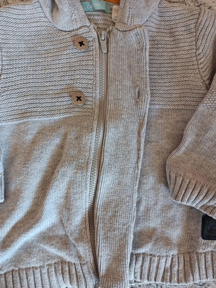 Gilet gris à capuche - photo numéro 4