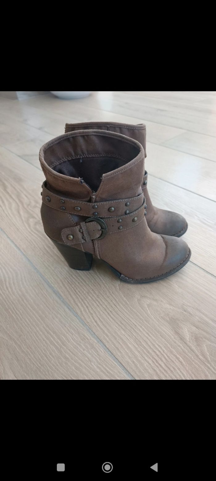 Bottines marron Bata 37 - photo numéro 4