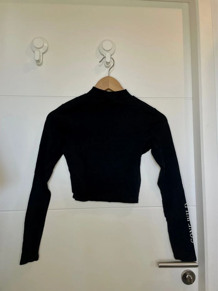 T-shirt manches longues noir - photo numéro 4
