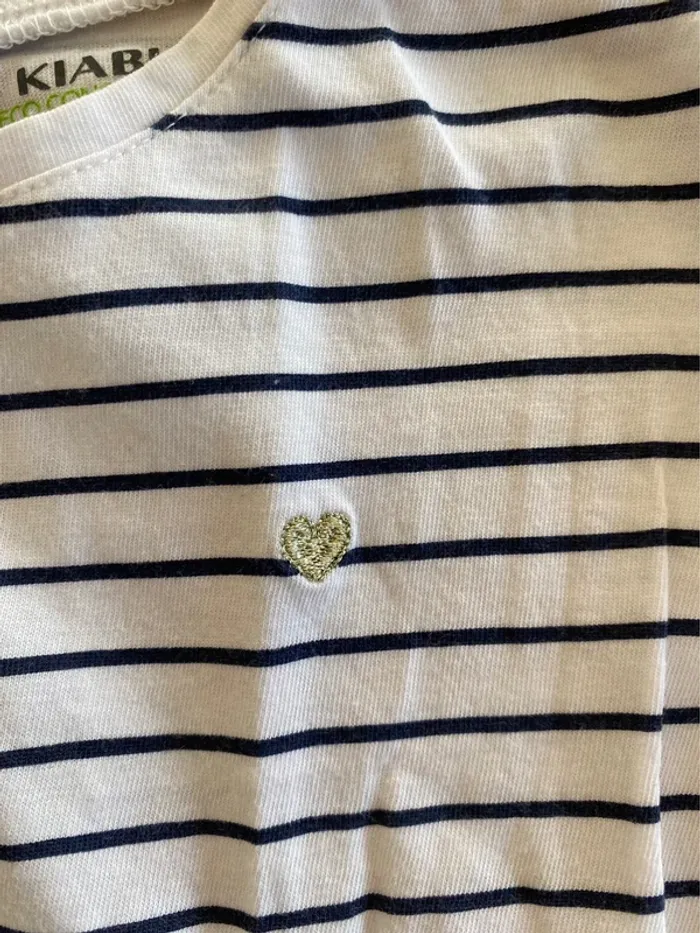 Robe kiabi blanche rayer marine - photo numéro 4