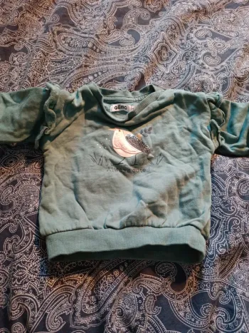 Pull vert turquoise gémo 3 mois