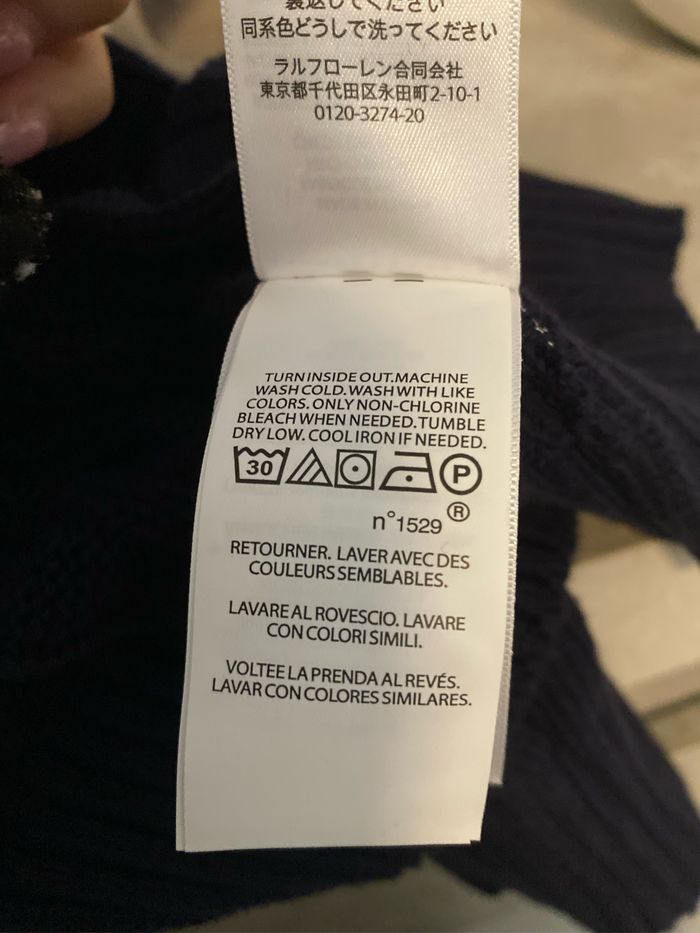 Pull  Ralph Lauren homme bleu marine - photo numéro 4