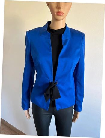 Blazer bleu et noir Jacqueline Riu taille 36 bon état (avec défaut)