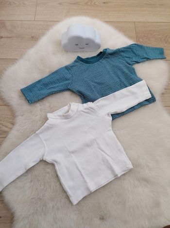 Lot de 2 tee shirts manches longues bébé garçon taille 3 mois Kiabi#espanolitinagarcon3mois