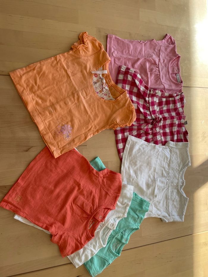Lot de 7 tee shirt fille 6 mois orchestra obaibi