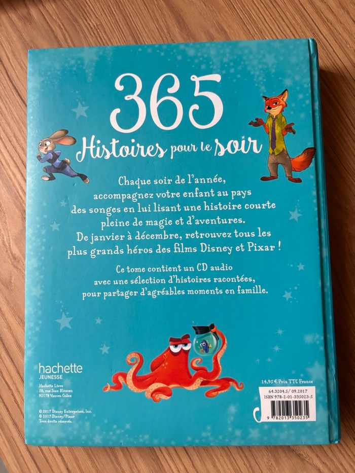 Livre 365 Histoires pour le soir Disney « pour les petits aventuriers » - photo numéro 3