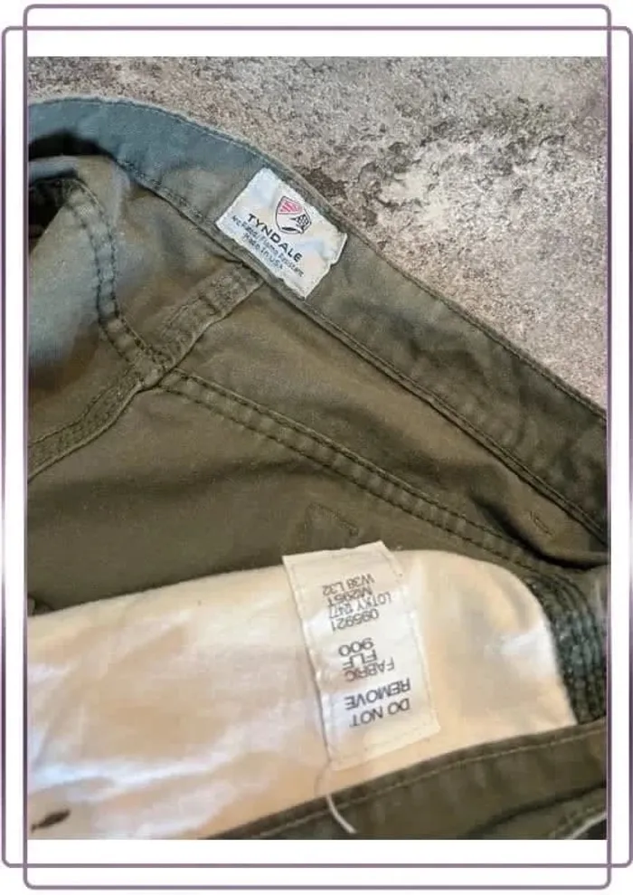 Short kaki cargo homme Tyndale 38x32 Pantaloncini carpentiere uomo Zimmermannsshorts Herren - photo numéro 3
