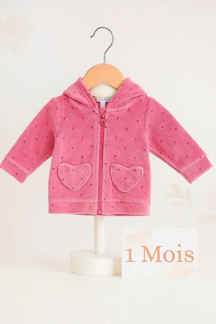 Gilet à capuche 1mois - kitchoun