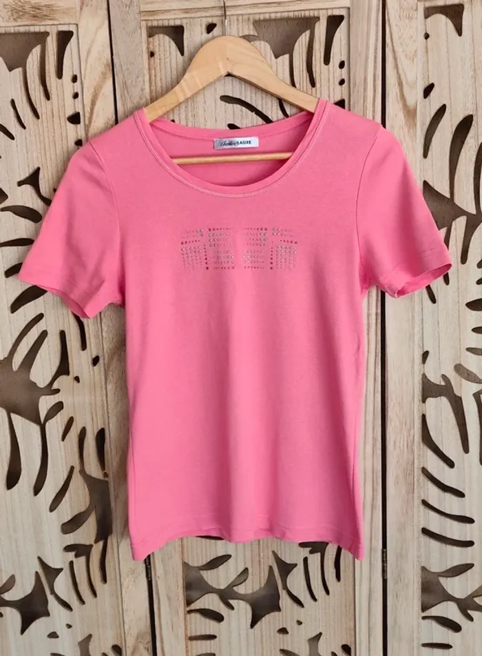 Tee shirt pailleté T 2 Christine Laure - photo numéro 5