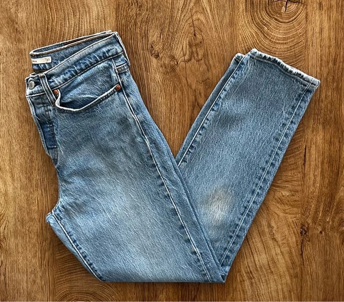 Jean/pantalon bleu Levi's Wedgie Premium, femme, taille : W 27 (36 taille française) - photo numéro 5