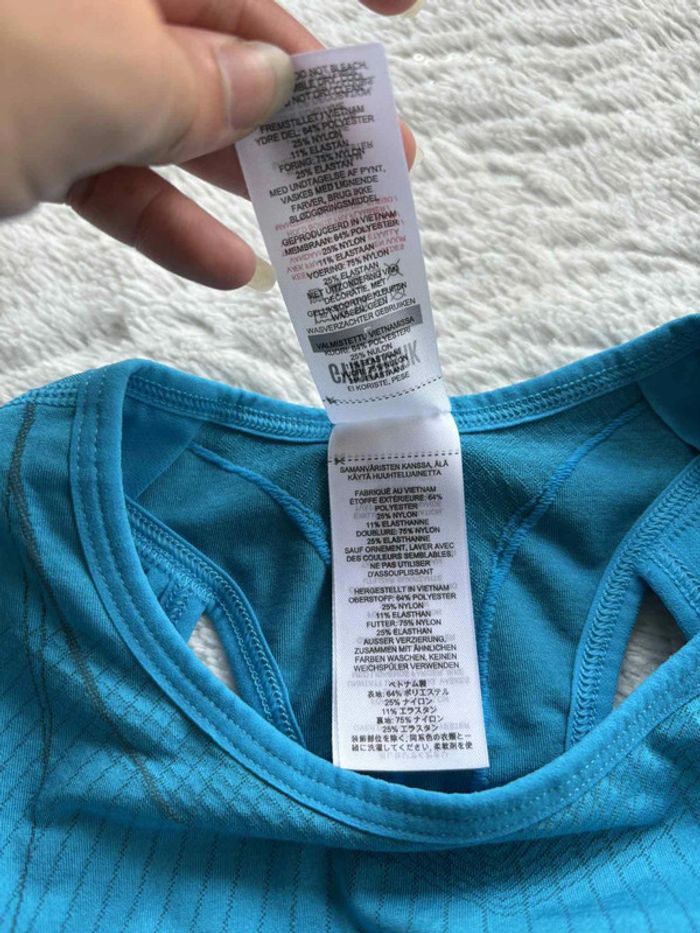 Ensemble Gymshark Apex Seamless Femme Bleu – Brassière L + Legging M – Comme Neuf – Valeur 102€ - photo numéro 5