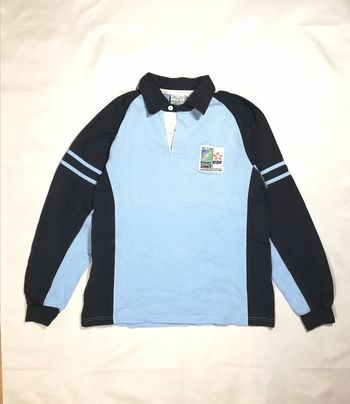 Polo manches longues coupe du monde rugby 2007 France bleu collector clouds taille L homme
