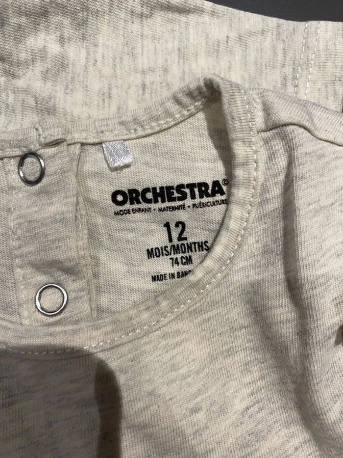 Lot de 2 tshirts manche longue orchestra 12 mois - photo numéro 2