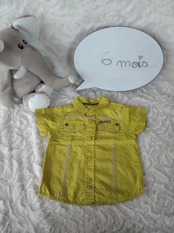 Chemise manches courtes Garçon 6 mois "Zebra crossing" zèbre Orchestra 100% coton