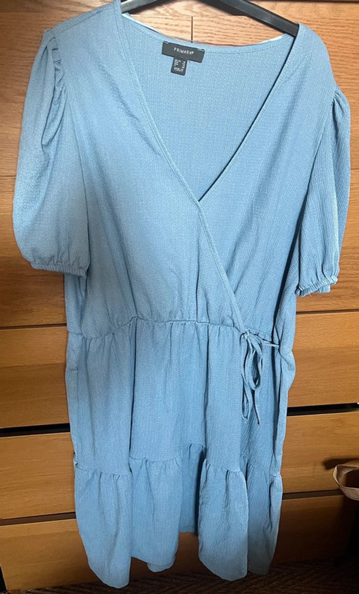 Robe manches courtes bouffantes bleu Primark - photo numéro 2