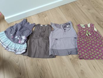 Lot 4 robes 6 mois printemps fille