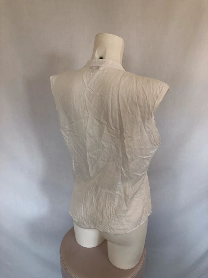 Blouse blanche boutonnage diagonal Kookai taille 40 très bon état - photo numéro 5