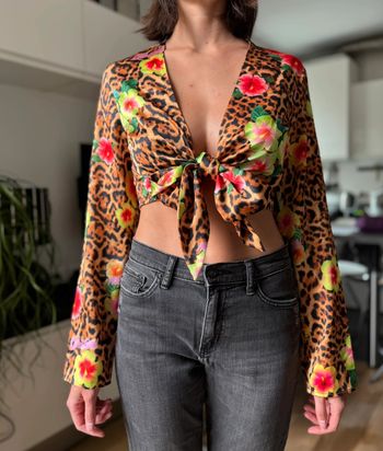 Top fleurs hawaiiennes et léopard 🐆 🌸 Collusion Taille 38