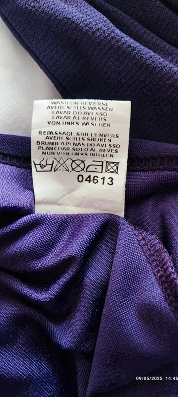 Haut manches longues brodé/ perlé violet T38 - photo numéro 5