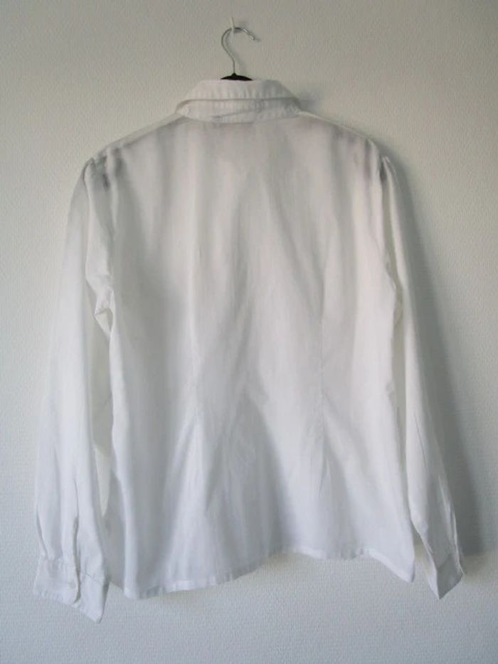Chemise blanche vintage fleur 40/42 TBE - photo numéro 10