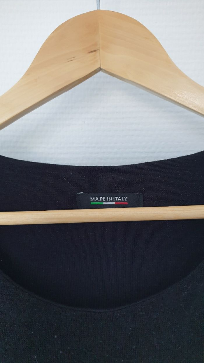 Mini robe moulante noir taille L ou 40 made in Italy - photo numéro 2