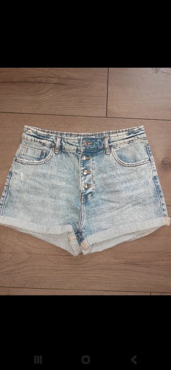 Short jean taille haute