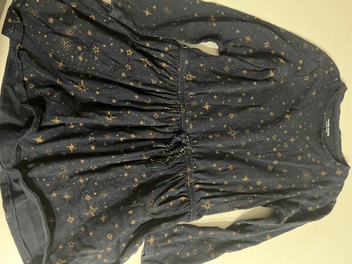 Robe bleue et or vert baudet