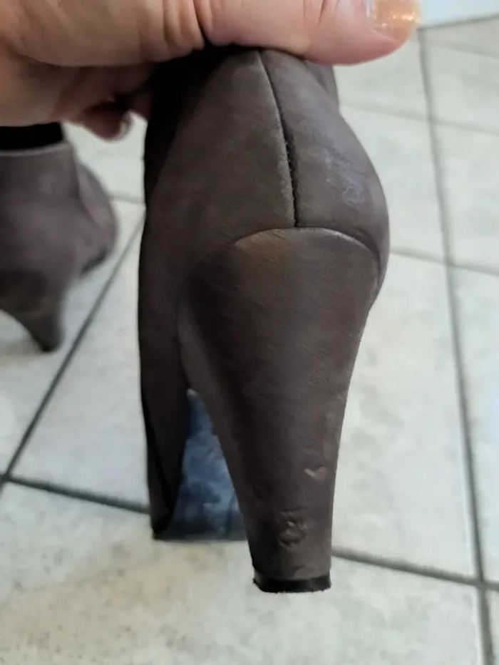 Bottines à talons camel, pointure 41 - photo numéro 6