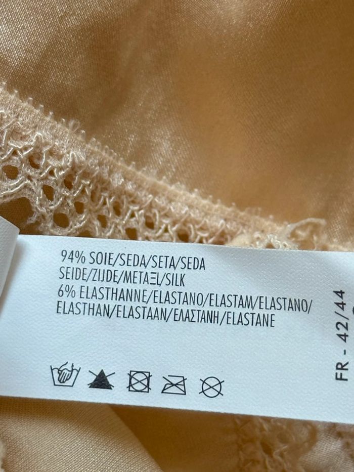 Superbe Caraco avec dentelle en soie 🌸 42 XL - photo numéro 7