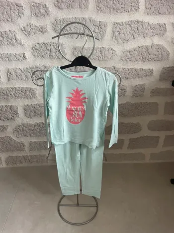 Pyjama fille 4 ans vert ananas in extenso