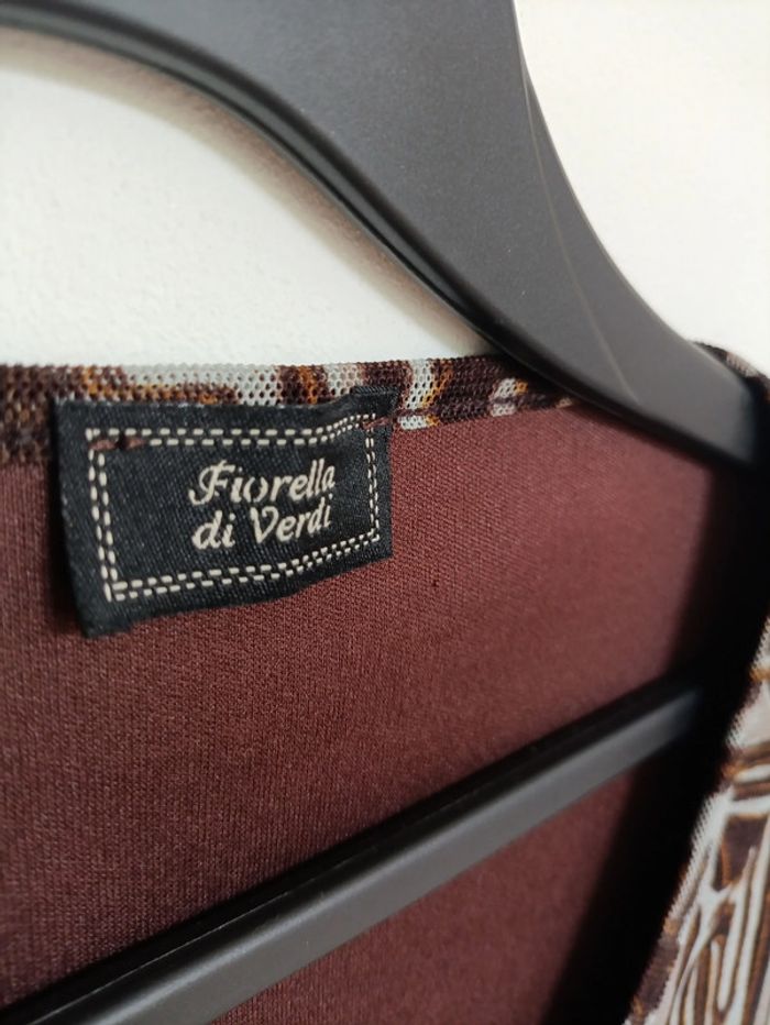 Haut fluide à motif tribal – Fiorella di Verdi  vintage 70s old school - photo numéro 3
