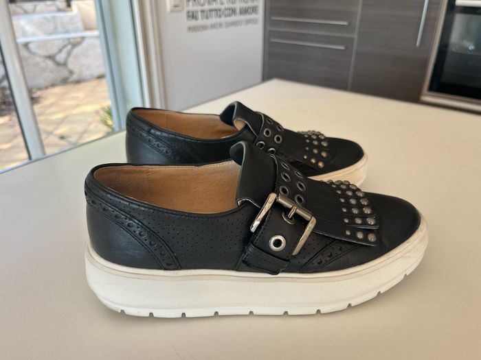 Mocassins femme cuir noir très confortables Geox respira 38 - photo numéro 5