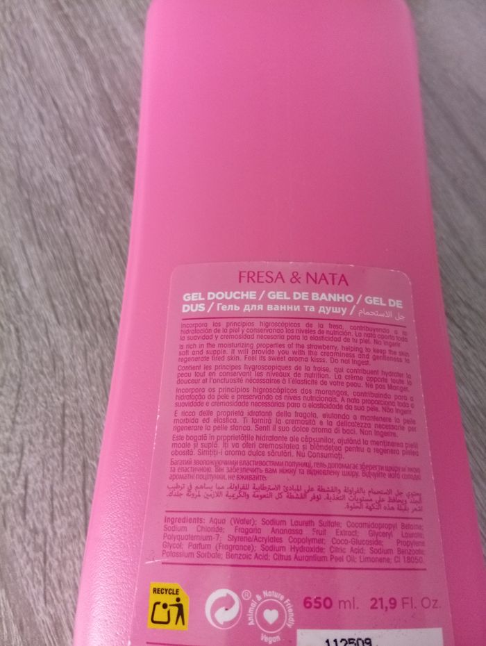 Gel douche Fraise Chantilly 650 ml - photo numéro 3