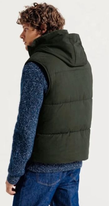 Doudoune sans manches Jules kaki doublée sherpa - Homme