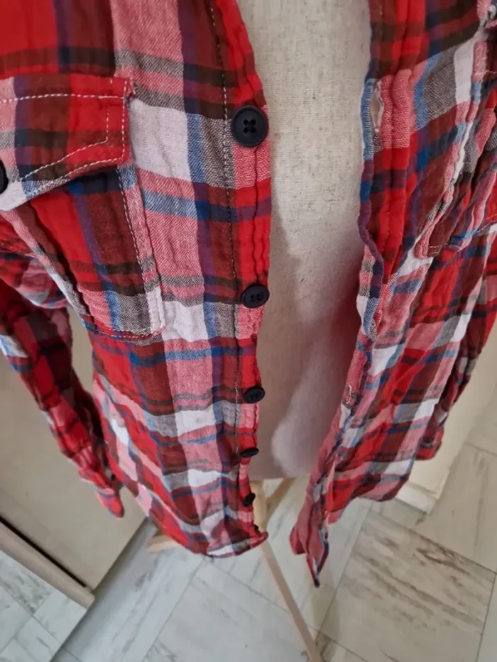Chemise à carreaux manches longues - photo numéro 6