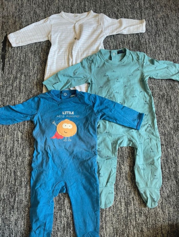 Lot de 3 pyjamas fins été garçon 6 mois